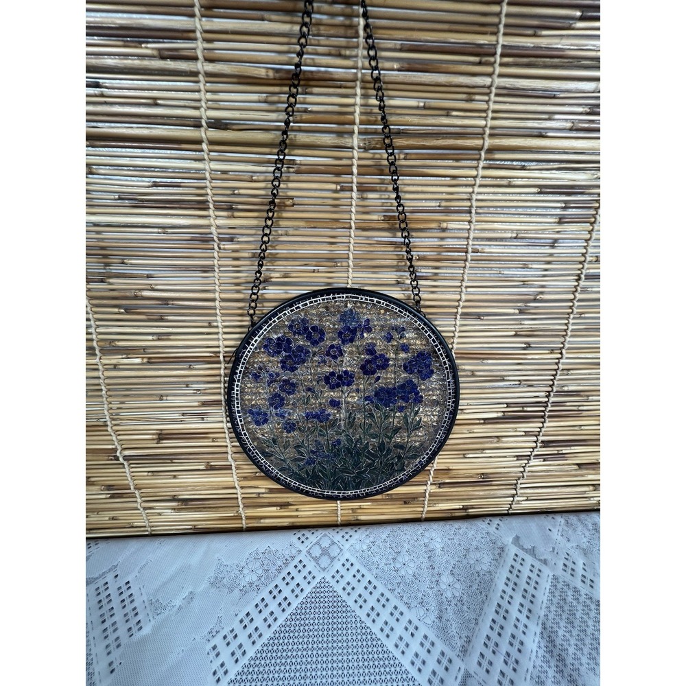 Forget -me-not Flower Pendant Lovers ( Blue 6.3 Inch )
